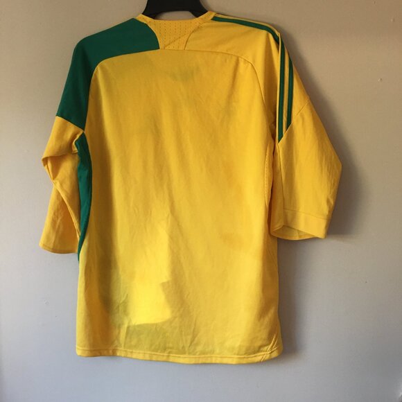 South Africa SAFA 07/08 Jersey Shirt L Yellow Football Soccer Adidas 623727 - Picture 2 of 13